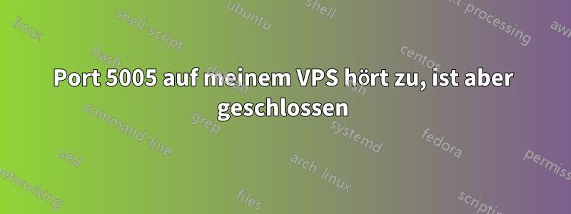 Port 5005 auf meinem VPS hört zu, ist aber geschlossen