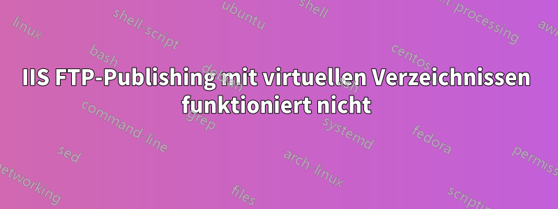 IIS FTP-Publishing mit virtuellen Verzeichnissen funktioniert nicht