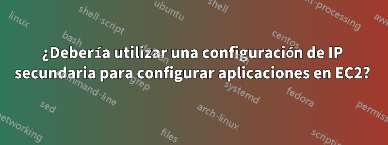 ¿Debería utilizar una configuración de IP secundaria para configurar aplicaciones en EC2?