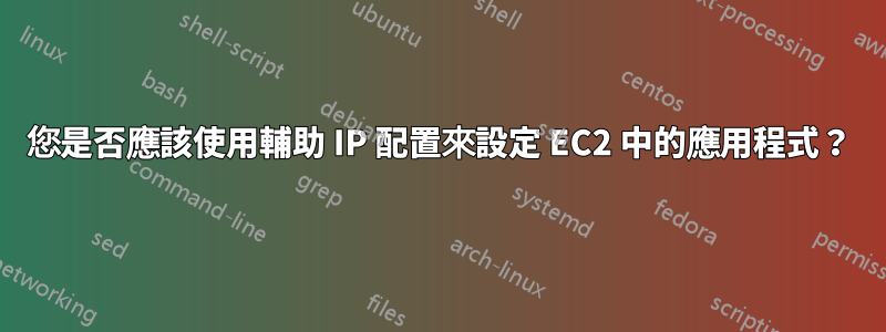 您是否應該使用輔助 IP 配置來設定 EC2 中的應用程式？