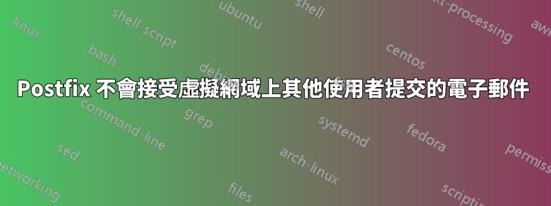Postfix 不會接受虛擬網域上其他使用者提交的電子郵件