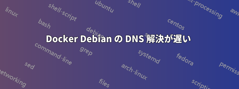 Docker Debian の DNS 解決が遅い
