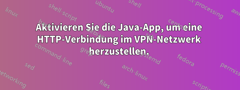 Aktivieren Sie die Java-App, um eine HTTP-Verbindung im VPN-Netzwerk herzustellen.
