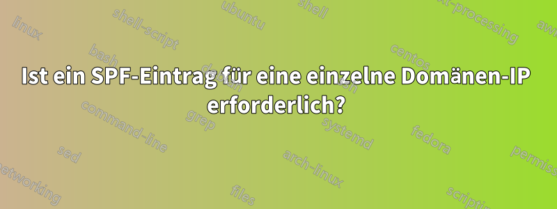 Ist ein SPF-Eintrag für eine einzelne Domänen-IP erforderlich?