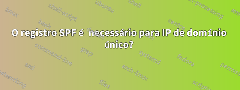 O registro SPF é necessário para IP de domínio único?