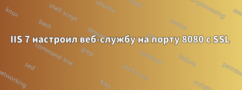 IIS 7 настроил веб-службу на порту 8080 с SSL