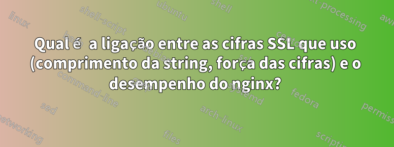 Qual é a ligação entre as cifras SSL que uso (comprimento da string, força das cifras) e o desempenho do nginx?
