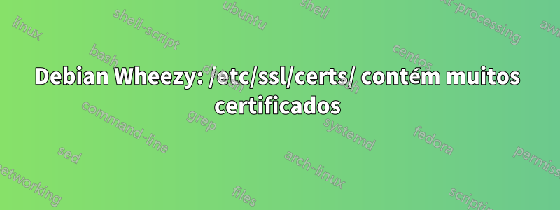 Debian Wheezy: /etc/ssl/certs/ contém muitos certificados