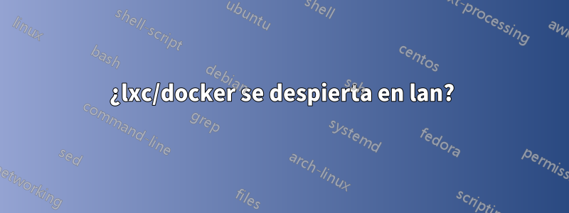 ¿lxc/docker se despierta en lan?