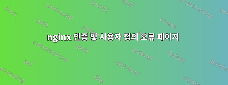 nginx 인증 및 사용자 정의 오류 페이지