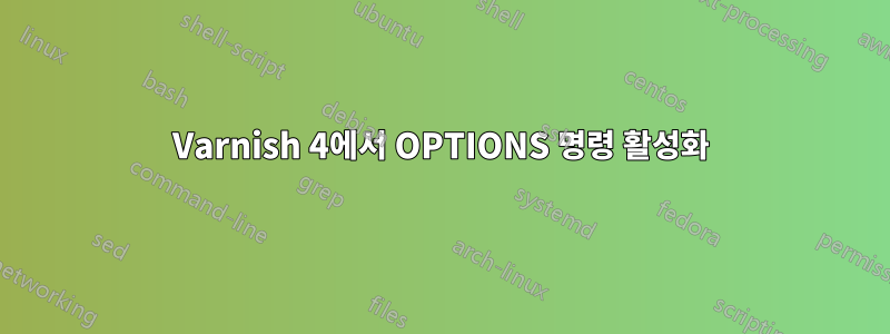 Varnish 4에서 OPTIONS 명령 활성화
