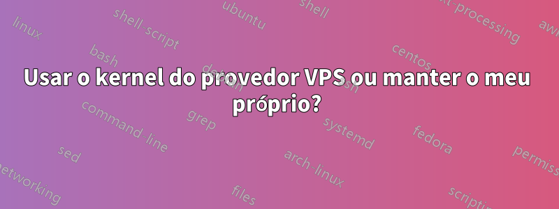 Usar o kernel do provedor VPS ou manter o meu próprio?