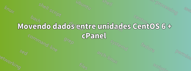 Movendo dados entre unidades CentOS 6 + cPanel 