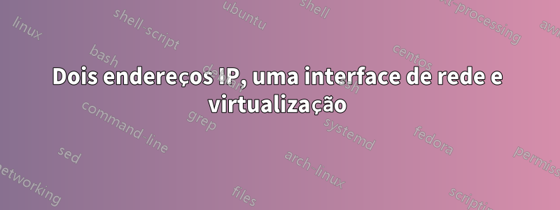 Dois endereços IP, uma interface de rede e virtualização