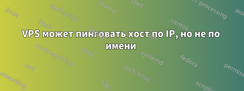 VPS может пинговать хост по IP, но не по имени