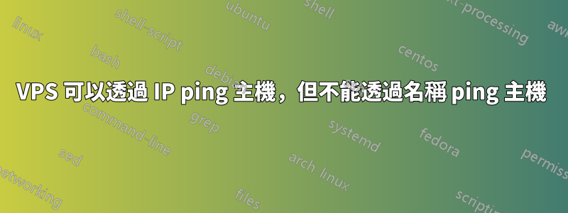 VPS 可以透過 IP ping 主機，但不能透過名稱 ping 主機