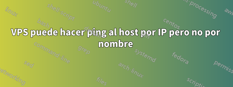 VPS puede hacer ping al host por IP pero no por nombre