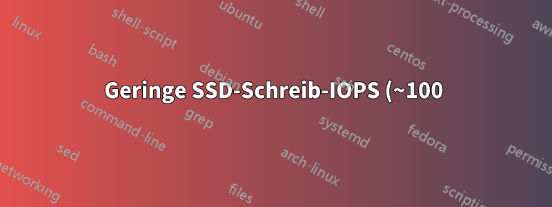 Geringe SSD-Schreib-IOPS (~100)