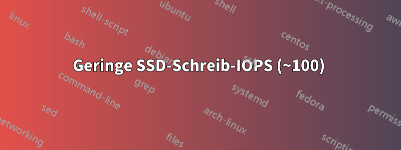 Geringe SSD-Schreib-IOPS (~100)