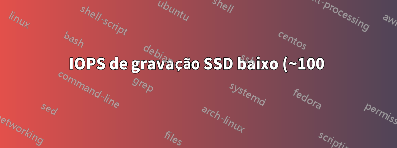 IOPS de gravação SSD baixo (~100)