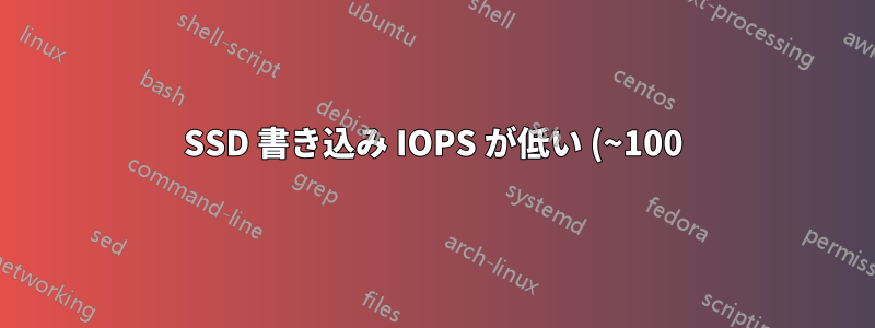 SSD 書き込み IOPS が低い (~100)