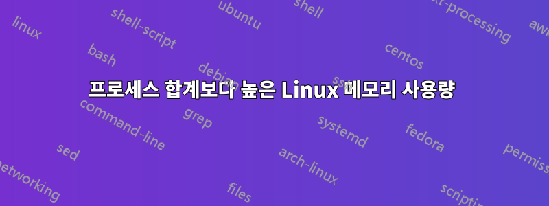 프로세스 합계보다 높은 Linux 메모리 사용량