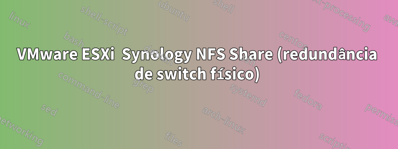 VMware ESXi  Synology NFS Share (redundância de switch físico)