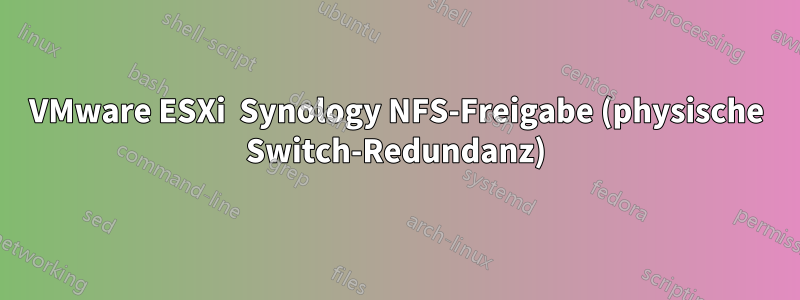 VMware ESXi  Synology NFS-Freigabe (physische Switch-Redundanz)