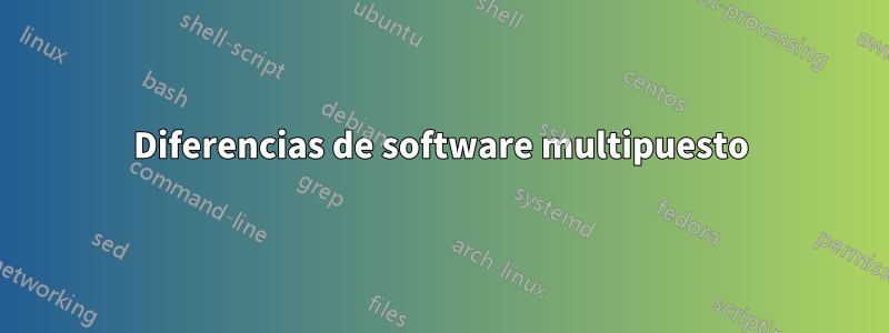 Diferencias de software multipuesto