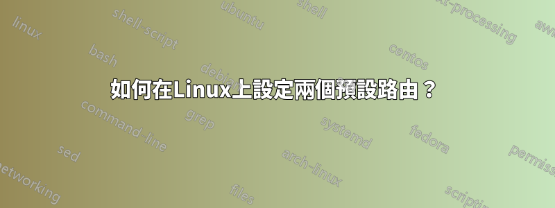 如何在Linux上設定兩個預設路由？