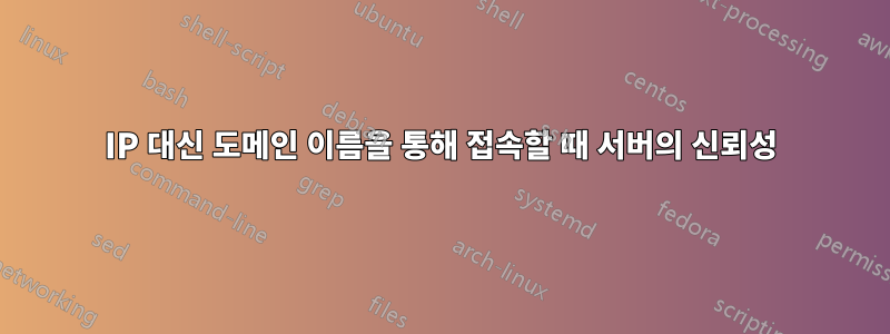 IP 대신 도메인 이름을 통해 접속할 때 서버의 신뢰성