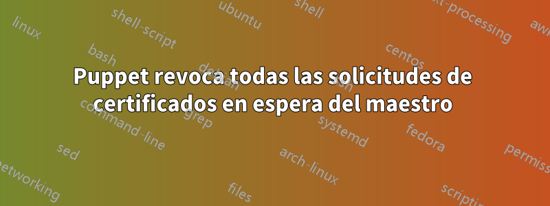 Puppet revoca todas las solicitudes de certificados en espera del maestro