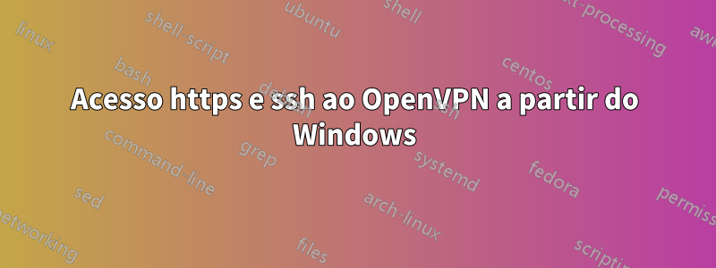 Acesso https e ssh ao OpenVPN a partir do Windows