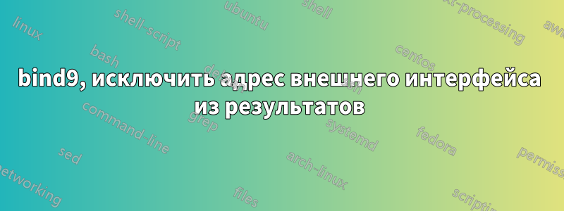 bind9, исключить адрес внешнего интерфейса из результатов