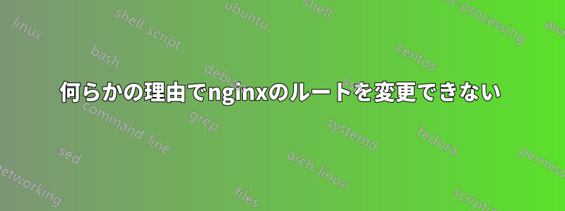 何らかの理由でnginxのルートを変更できない