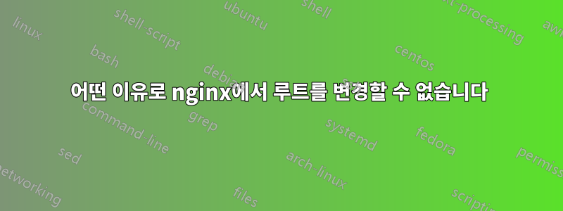 어떤 이유로 nginx에서 루트를 변경할 수 없습니다