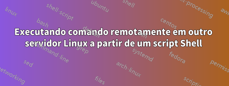 Executando comando remotamente em outro servidor Linux a partir de um script Shell