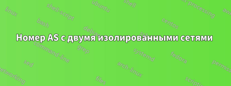 Номер AS с двумя изолированными сетями