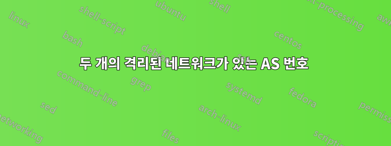 두 개의 격리된 네트워크가 있는 AS 번호