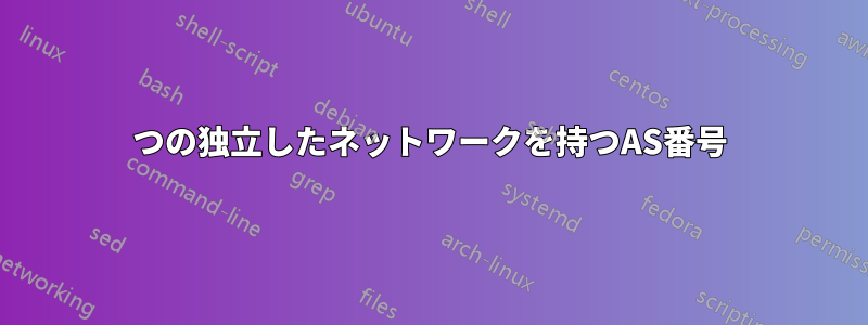 2つの独立したネットワークを持つAS番号