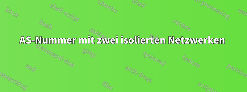 AS-Nummer mit zwei isolierten Netzwerken