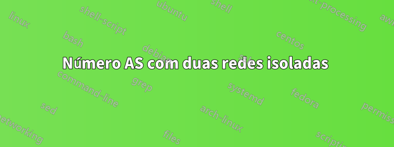 Número AS com duas redes isoladas