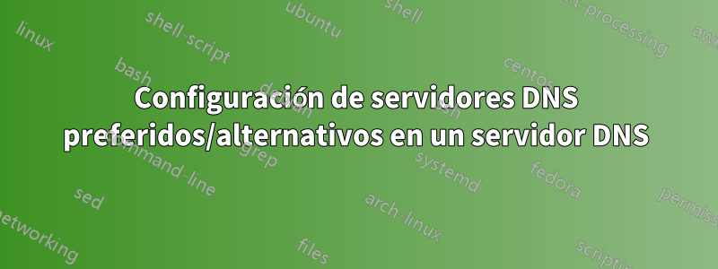 Configuración de servidores DNS preferidos/alternativos en un servidor DNS