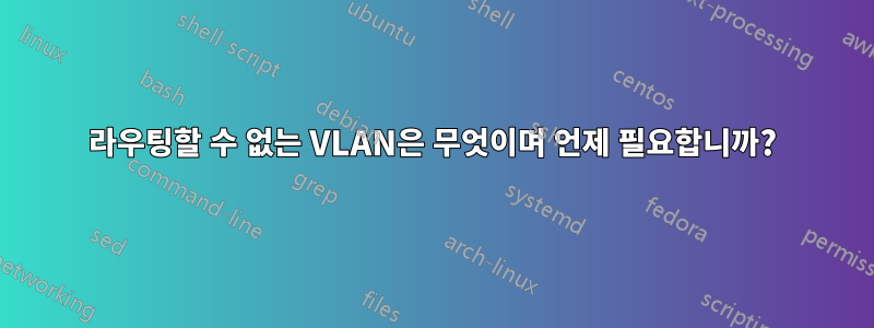 라우팅할 수 없는 VLAN은 무엇이며 언제 필요합니까?