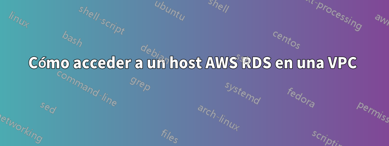 Cómo acceder a un host AWS RDS en una VPC