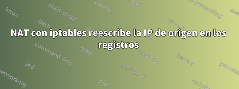 NAT con iptables reescribe la IP de origen en los registros