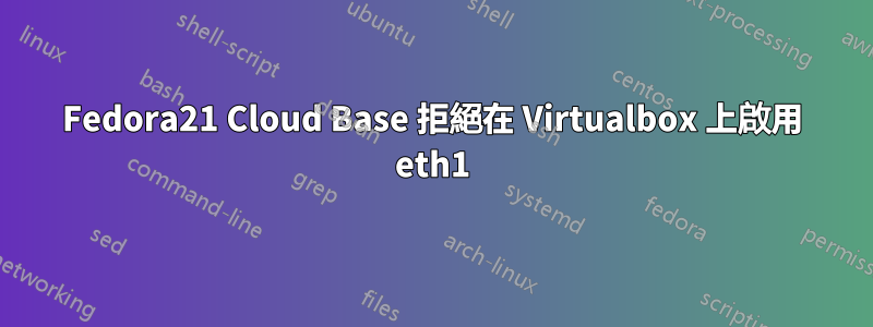 Fedora21 Cloud Base 拒絕在 Virtualbox 上啟用 eth1