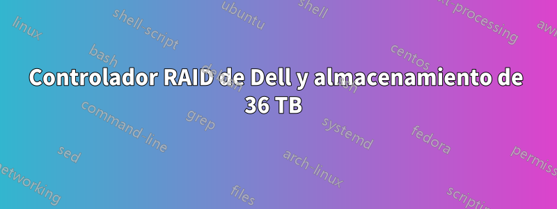 Controlador RAID de Dell y almacenamiento de 36 TB 