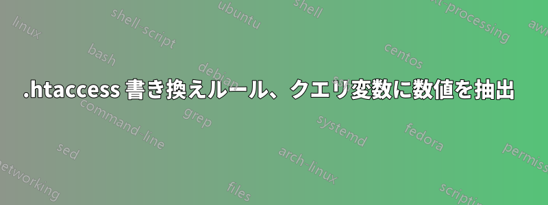 .htaccess 書き換えルール、クエリ変数に数値を抽出 