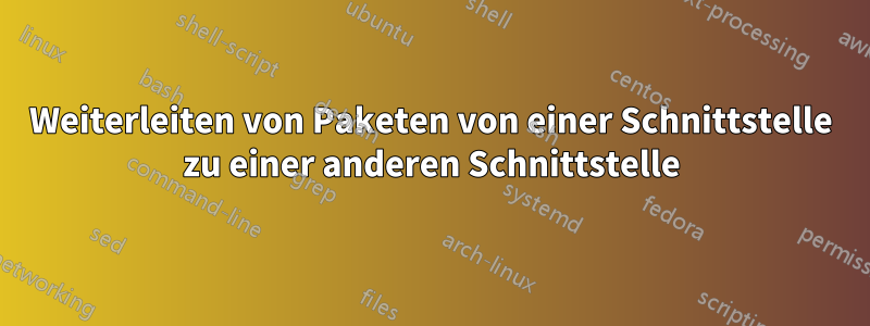 Weiterleiten von Paketen von einer Schnittstelle zu einer anderen Schnittstelle